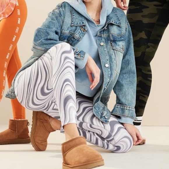 NWT Pink Seamless High Waist Full Length Tight - Whisper Grey Marble - Picture 5 of 12